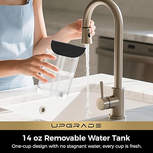 Miniatura 3 de CHULUX Cafetera de una sola porción mejorada para taza K y molidos con 2 minutos de preparación de una taza, 3 opciones de preparación, depósito