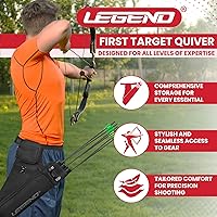 Vista 2 de LEGEND First Archery - Funda para flechas, carcaj de cadera con cinturón ajustable y 3 tubos de flecha, material de nailon duradero con ranura en T