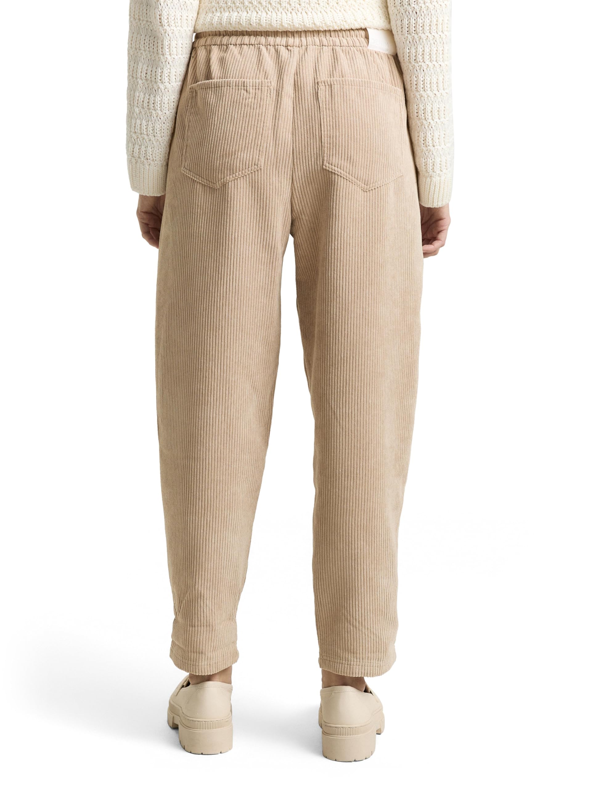 Tom Tailor Denim Damen Cordhose mit Kordelzug 1048357