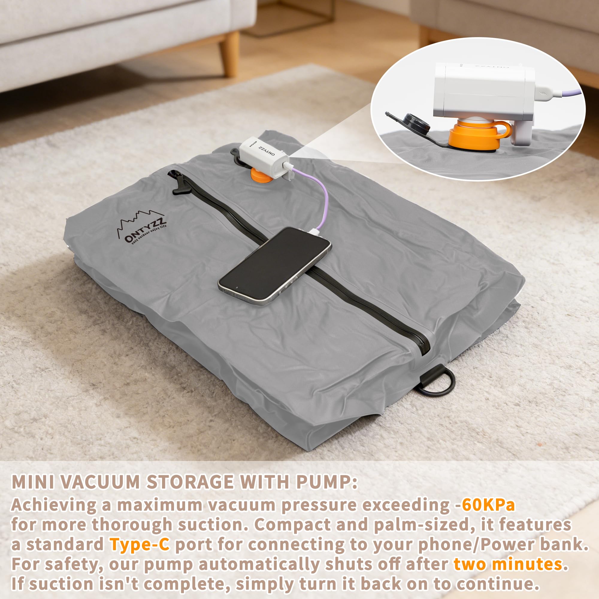 Organizzatore Valigie Compressione Cubo Imballaggio Set di 5 Riutilizzabile TPU Sacchetti Sottovuoto con IPX8 Impermeabile Cerniera Sacchetti Sottovuoto per Vestiti, Biancheria Intima, Calzini, Scarpe