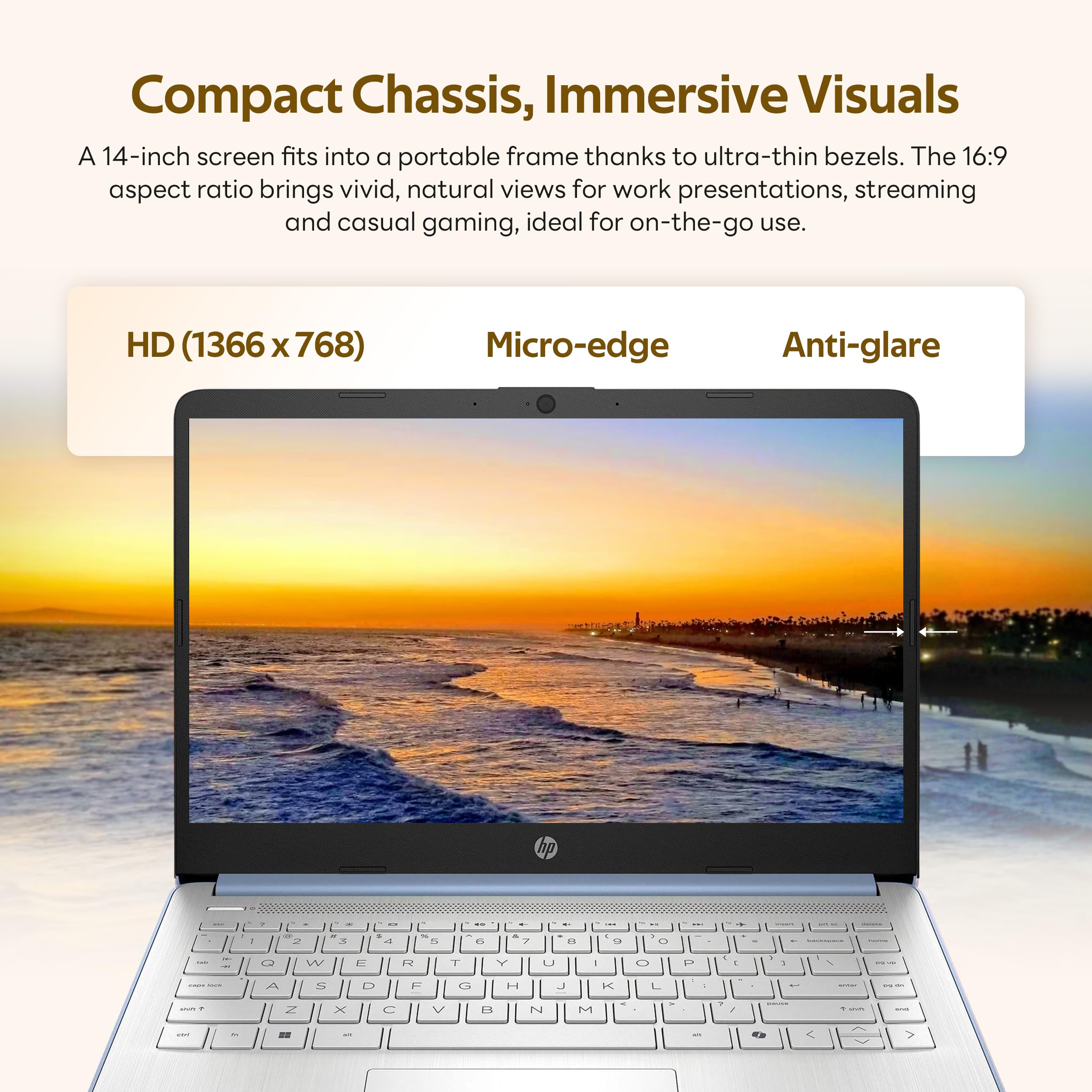 HP Flagship 14" Laptop with AI Copilot for Student, 13th Gen Intel 4-Core, 4GB DDR4, 256GB Storage(128GB UFS+128GB Docking Station), Intel Graphics, Webcam, 1 Year Office 365, WiFi 6, Win 11 S, Blue