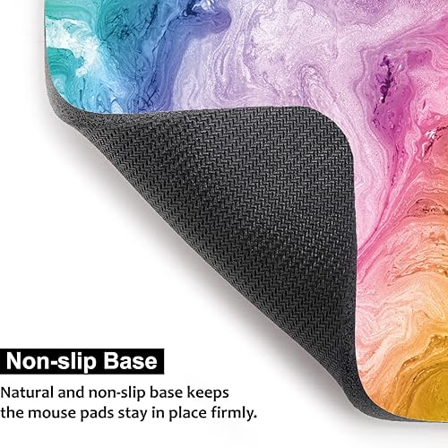 Miniatura 6 de Alfombrilla para mouse, base de goma antideslizante, alfombrilla cuadrada para mouse para oficina, juegos, laptop, computadora (06 mármol colorido)