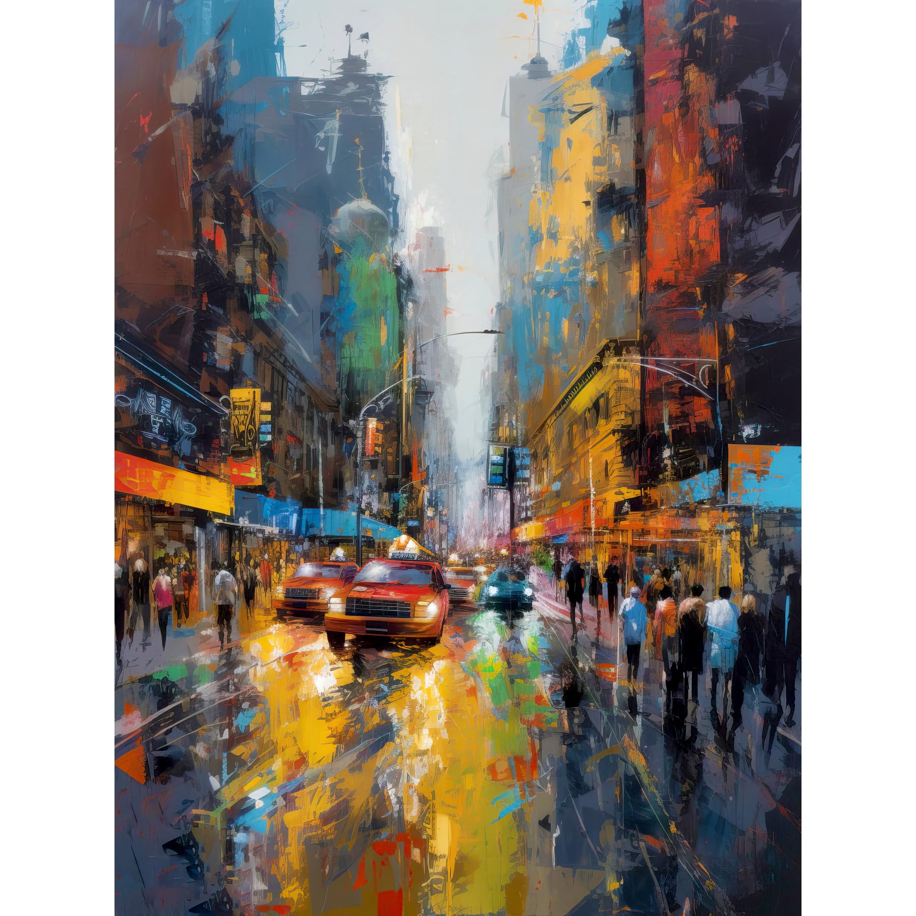 【週末セール】【3Dアート】NEW YORK - EAST  New-York-Collage-Halftone-Pop-
