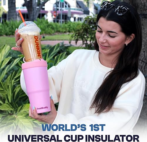 Miniatura 8 de Frostbuddy To Go Buddy - Vaso térmico de acero inoxidable con aislamiento al vacío de 30 onzas para bebidas calientes y frías, vaso de acero