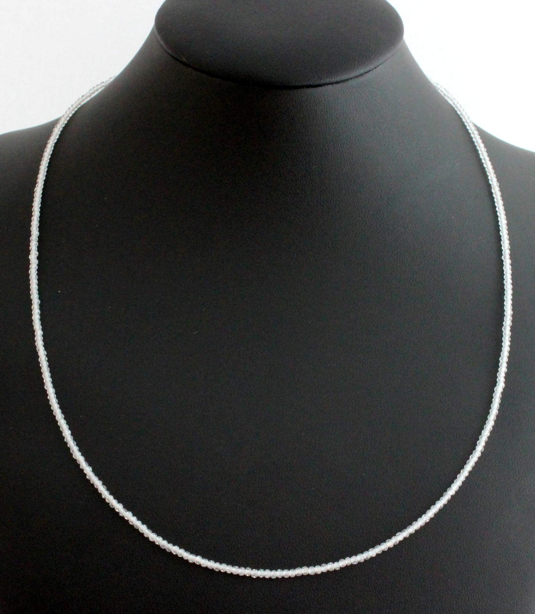 Weiße Topas Kette Edelstein Collier 45 cm