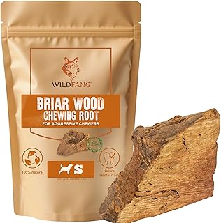 Wildfang® Briar Wood Chewing Root, Small - Splinter Free Wood Dog Chew Toys for Aggressive Chewer, Odorless Natural Teething Toys Dogs Dental Health, Healthy Gums (for Dogs Under 33 lbs), Pack of 1