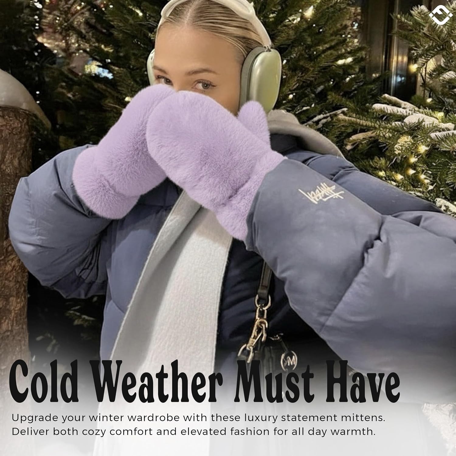 Funky Junque Fuzzy Mittens for Women Faux Fur Cold Weather Gloves Fleece Lined Cute Furry Fluffy Warm Winter Fashion - Image 5