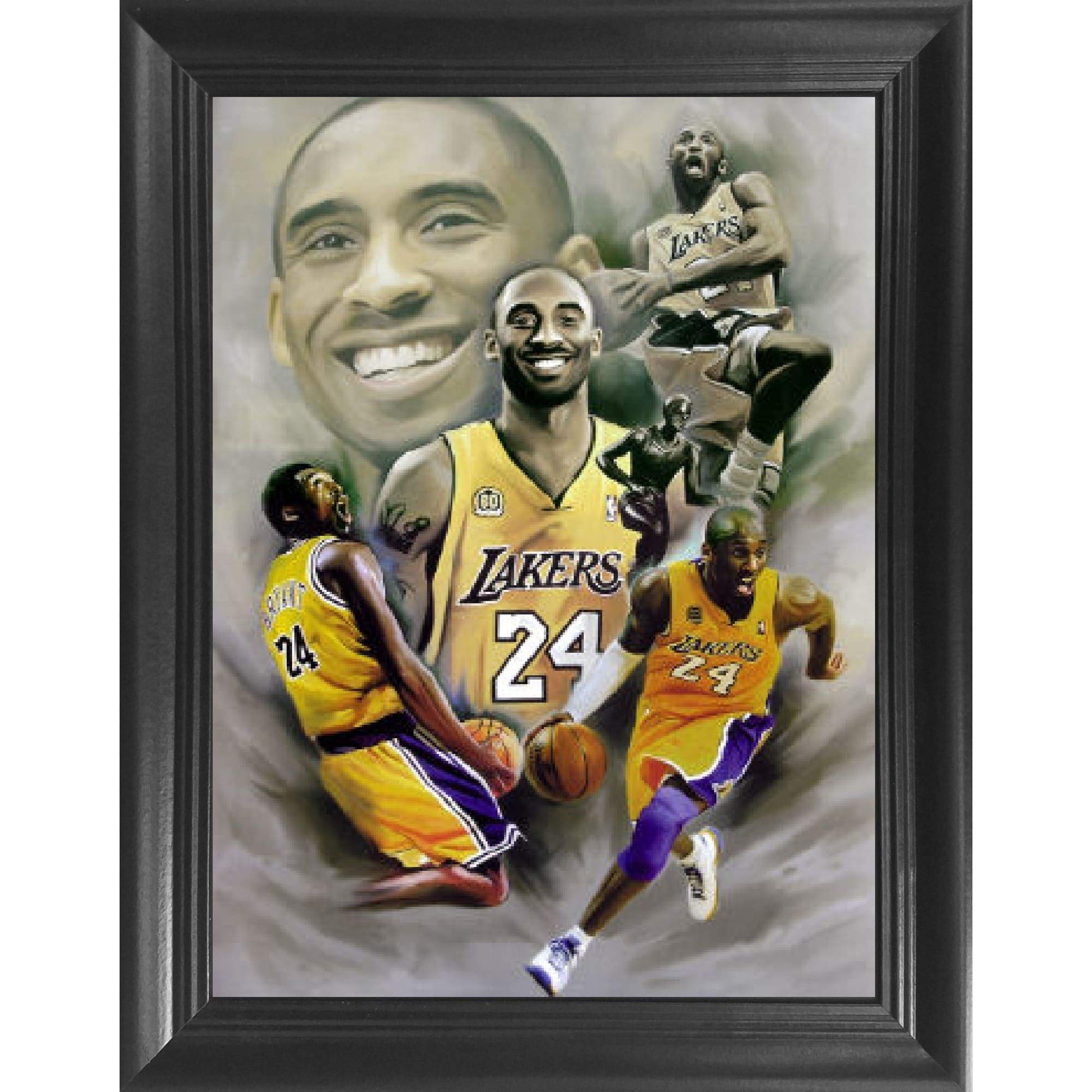 The 3D Art Company Kobe Poster Wall Decor Framed Print | 14.5 x 18.5 | Lenticular Posters & Pictures | All Star Basketball Legend | Memorabilia Gifts for Guys & Girls Bedroom Walls