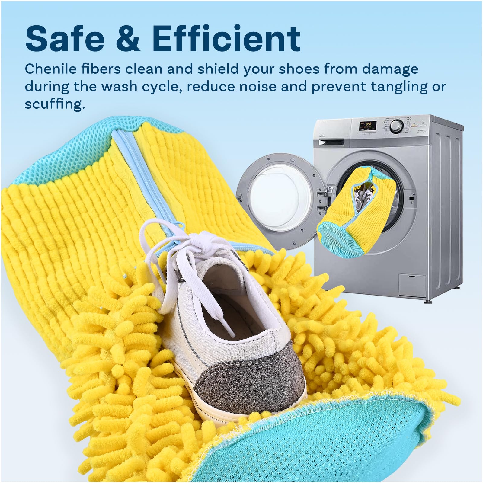 Sac De Lavage Pour Chaussures Machine - Lot De 2 Sacs Réutilisables Avec 2 Paires D'embauchoirs - Pour Baskets, Tennis