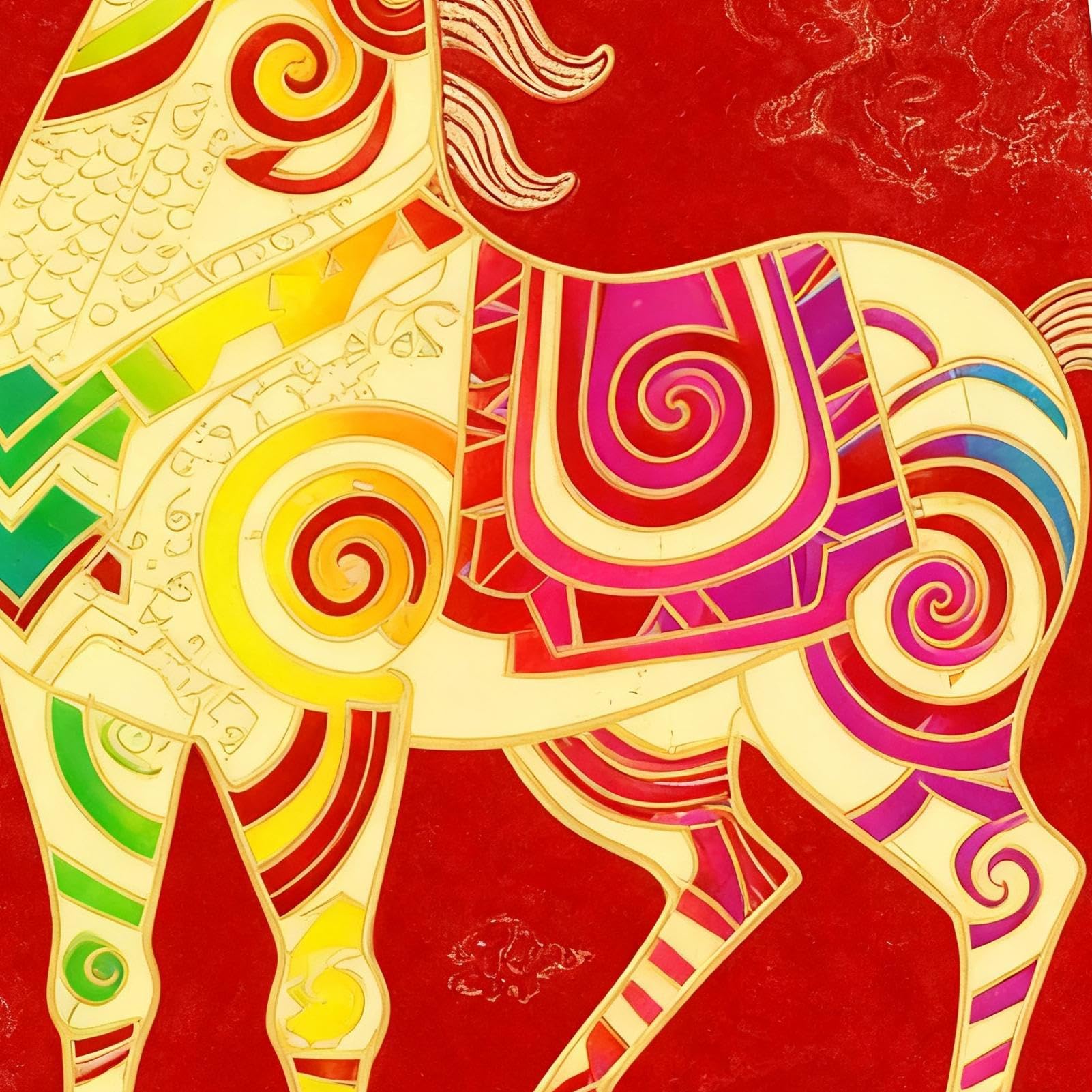 Enveloppe Rouge Chinoise Nouvel An Chinois 6 Pièces Grand 2026 Paquet Argent Rouge Feuille Année Cheval
