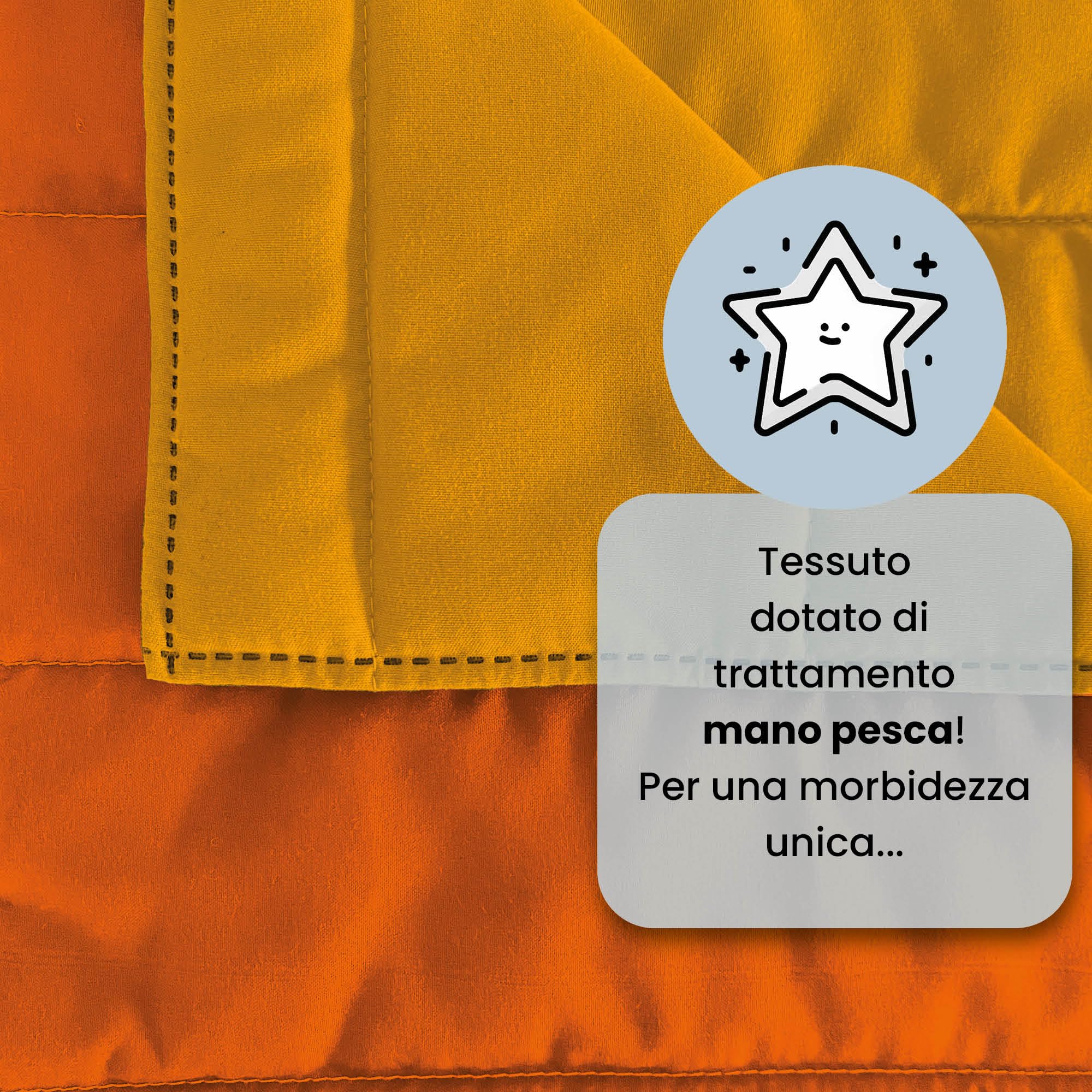 Italian Bed Linen Couvre-lit d'été 260 x 270 cm Orange/Jaune
