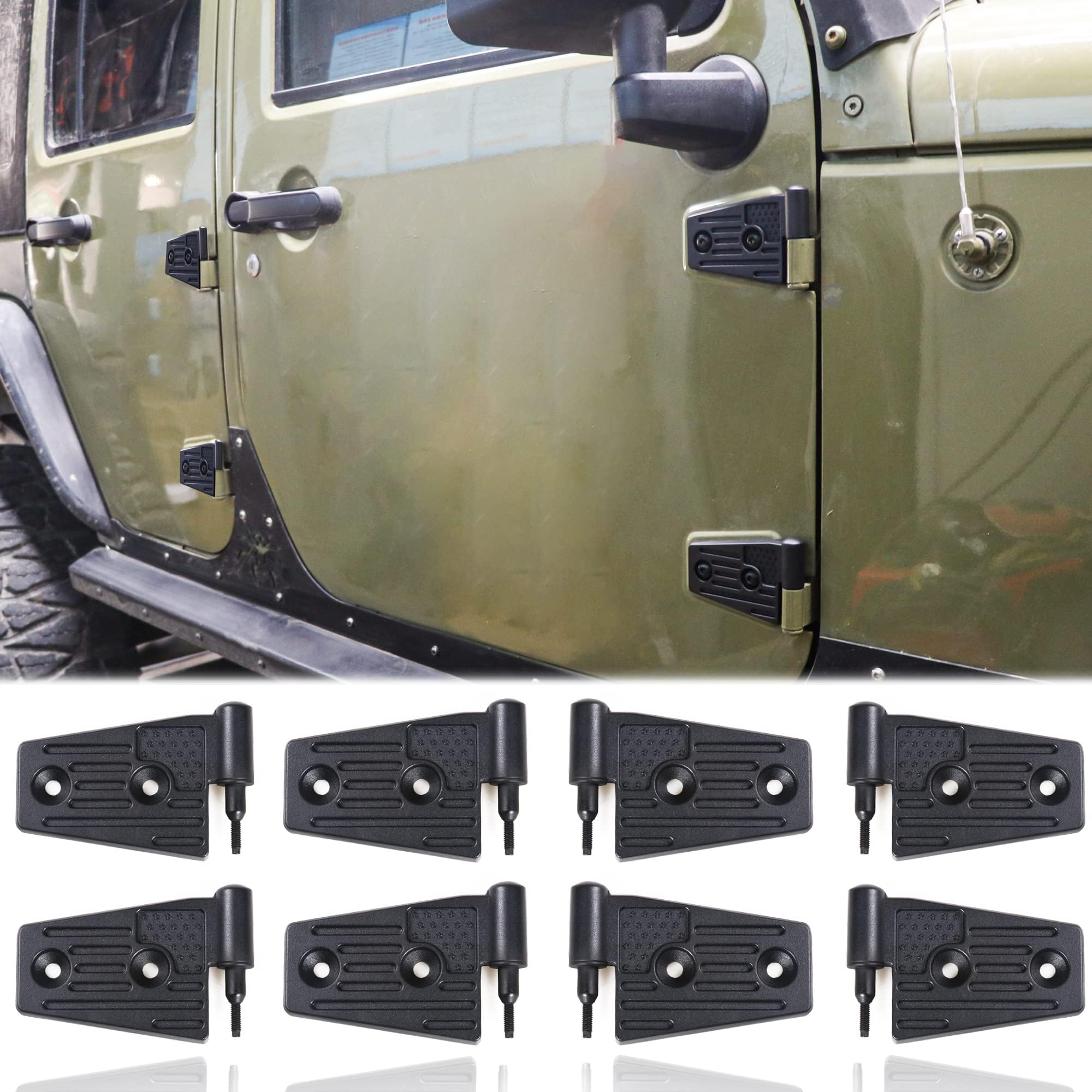 JeCar Door Hinge Kits American Flag Door Hinge Exterior