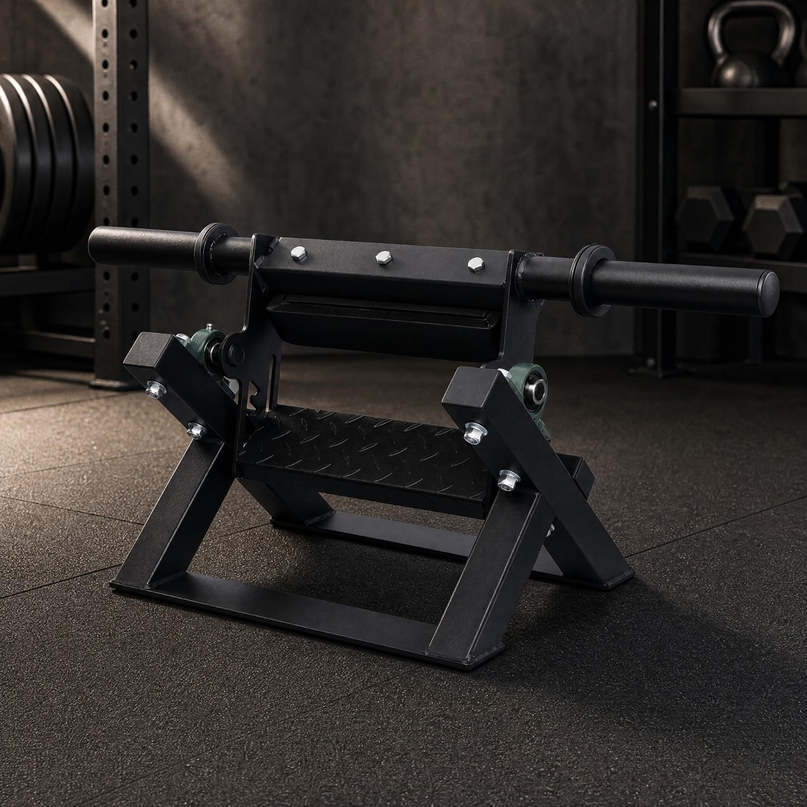 Entrenador Pantorrillas Acero Negro Antislizan Entrenador Tibias y Pantorrillas Sentado Compacto para Estiramientos Controlados