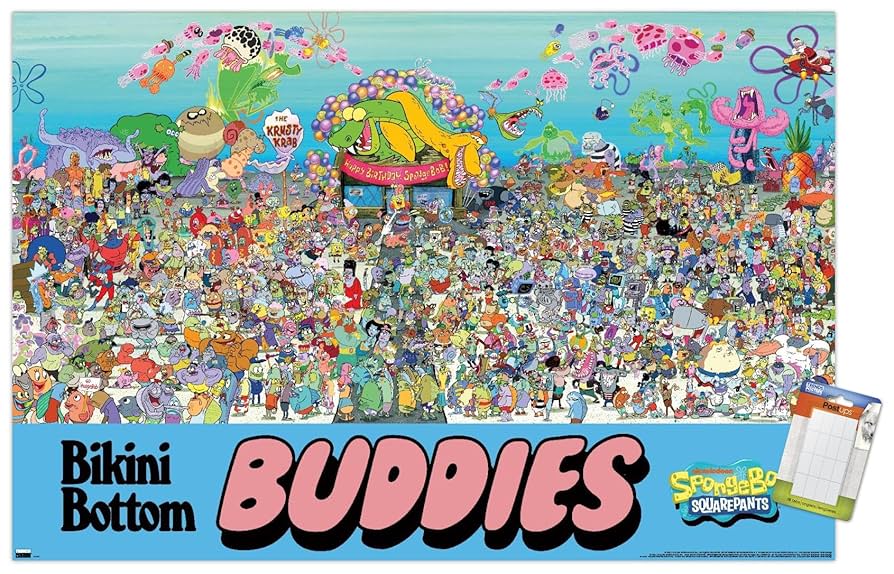 Nickelodeon Spongebob 25th - Bikini Bottom Buddies Wall