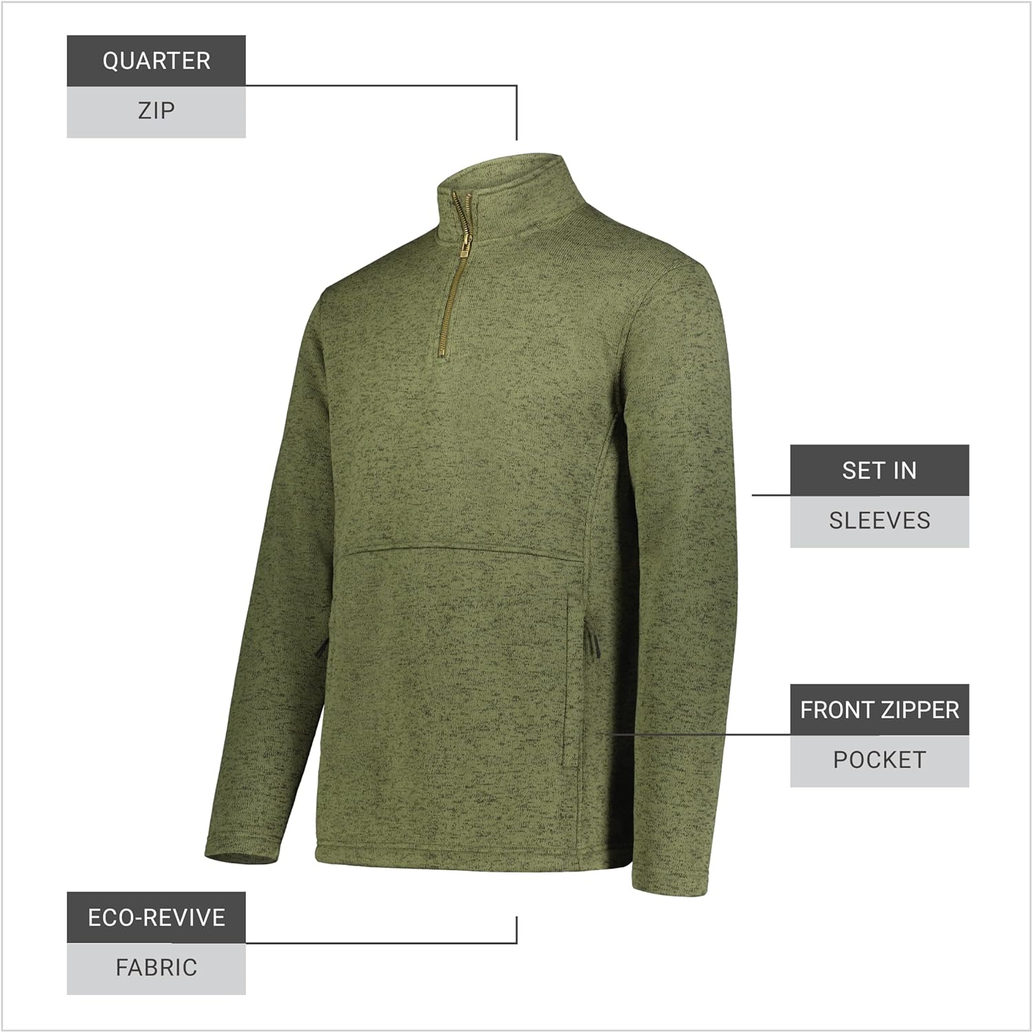 Holloway mens Holloway Alpine Sweater Fleece 1/4 Zip Pullover - Image 4