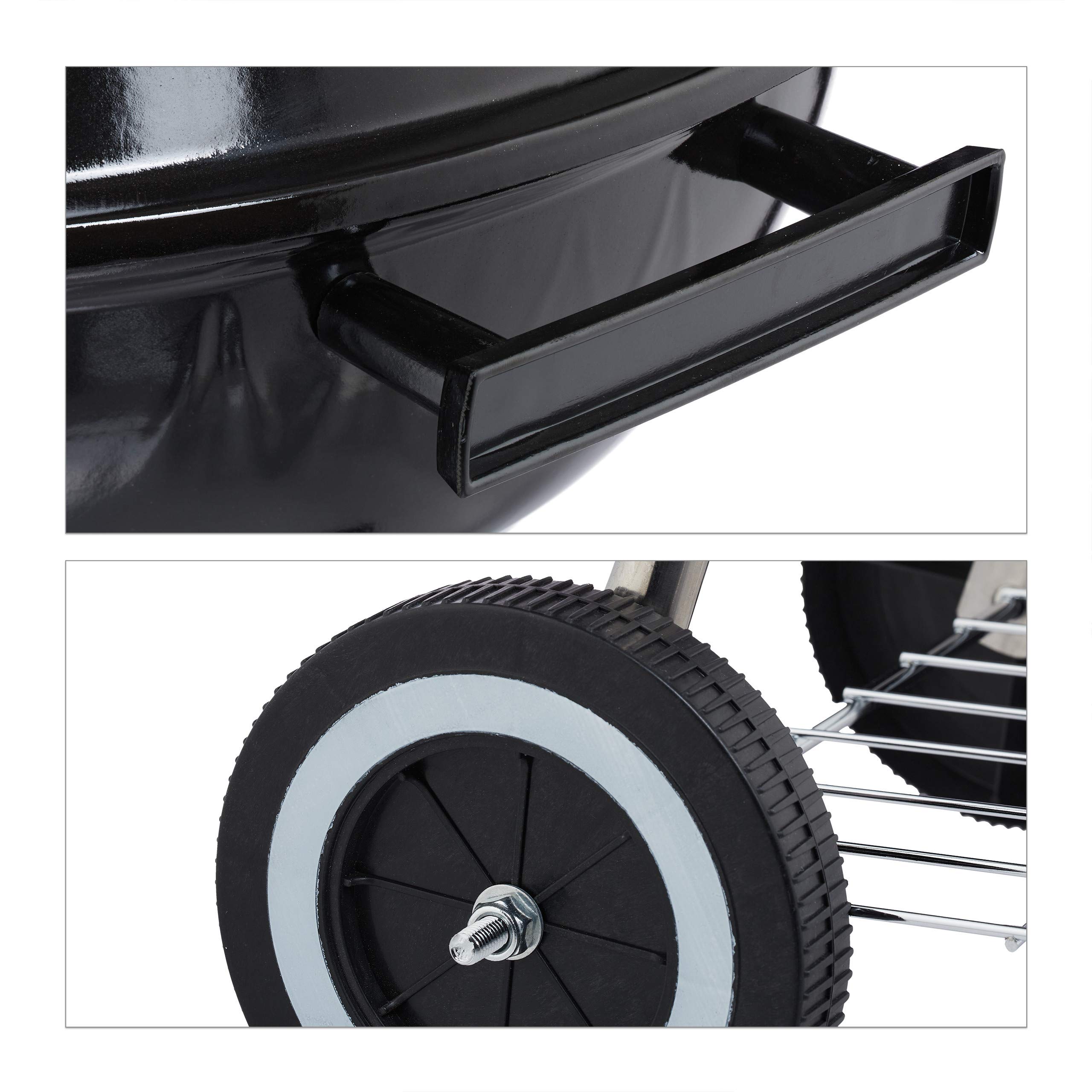 Relaxdays Barbecue Sfera Pieghevole Portatile Griglia 40 cm Nero