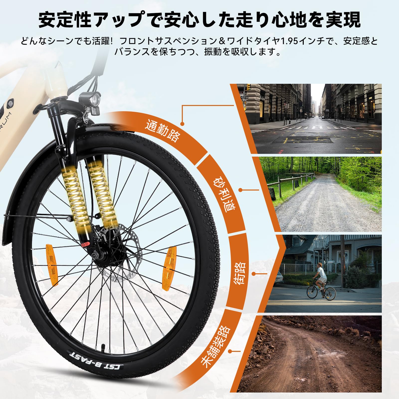 Amazon | HILAND 26インチ クロスバイク マウンテンバイク フロント