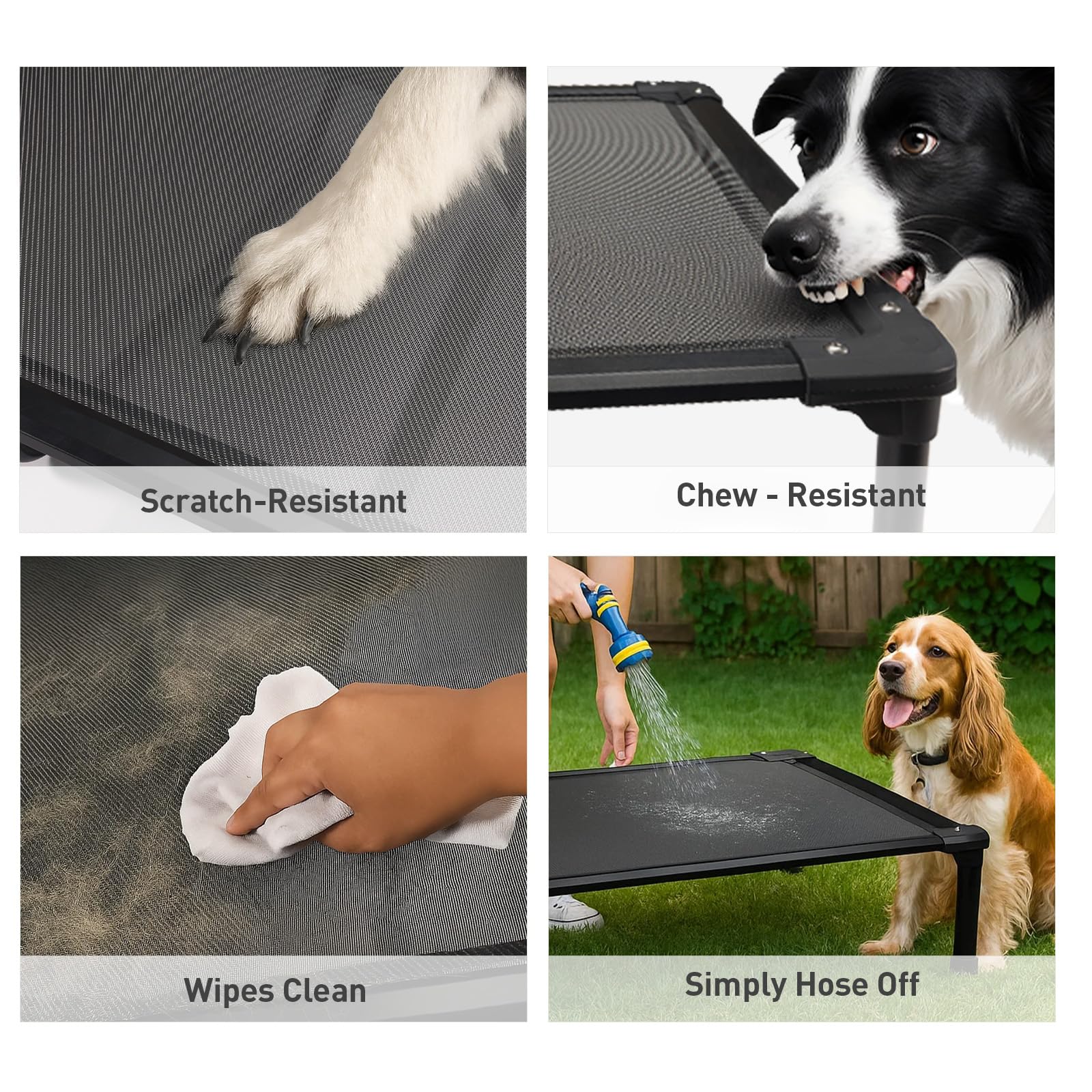 Sytopia 47'' Outdoor Elevated Dog Bed for Extra Large Dogs, Chew-Proof Pet Camping Raised Cot with Breathable Mesh - Durable Frame, Cooling Hammock Bed, Non-Slip Feet, Waterproof, Easy Clean - image 8