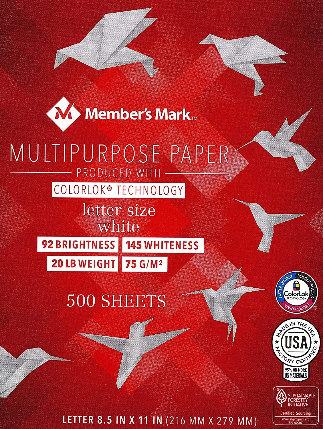 Member's Mark Multipurpose Copy Paper, 20 lb., 92 Bright