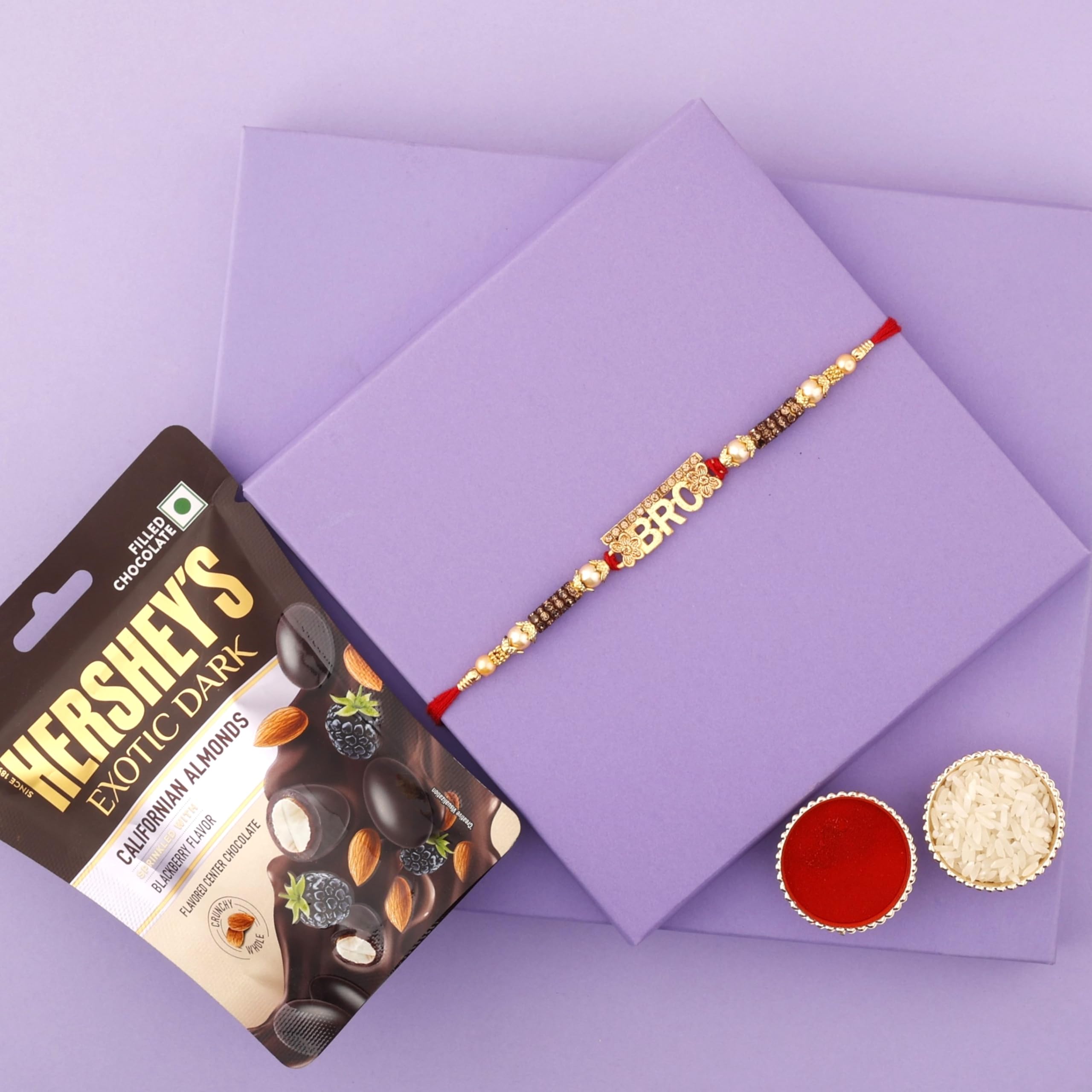 SFU E Com Diamond Bro Rakhi For Your Like A Diamond Brother And Californian Almond Chocolates | Rakhi Chocolate Gift For Brother | 02