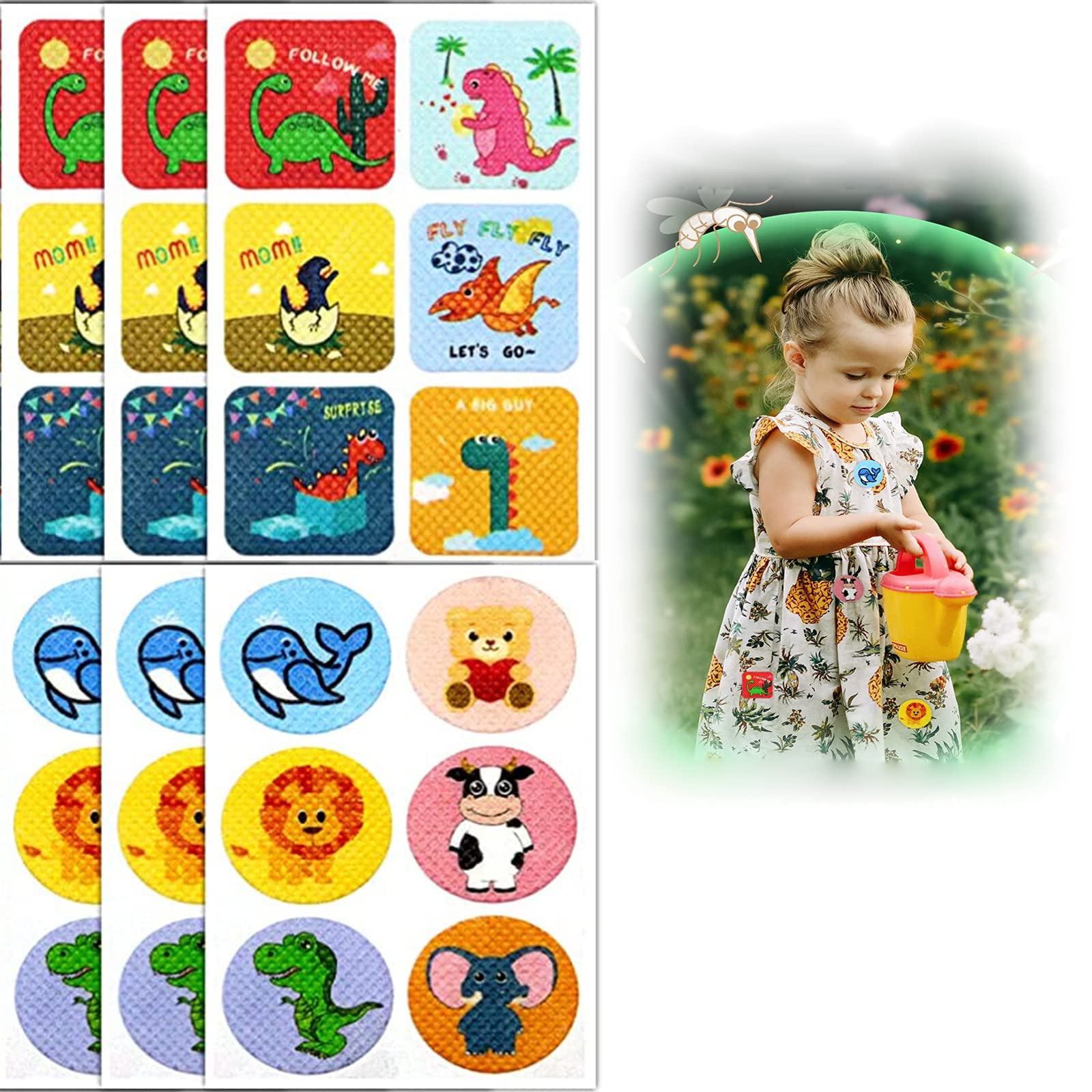 Mosquito Repellent Sticker, Natural Pure Essential Oil Insect Repellent Patches, Anti-Mosquito Patches for Kids Children Adults Camping Travel Outdoors and Home, Offer 24 Hours Protection 36 Pcs