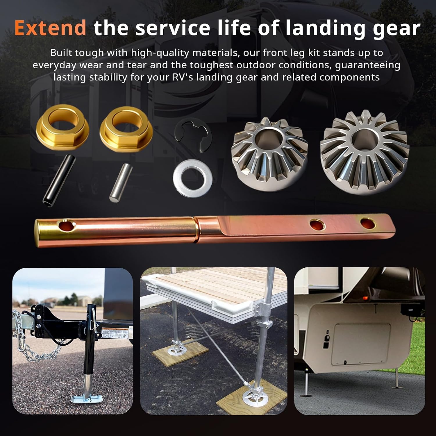 146059 Power Landing Gear Repair Kit for 5th Wheel RV Lead Leg, Fit for Lippert Venture Landing Gear Systems