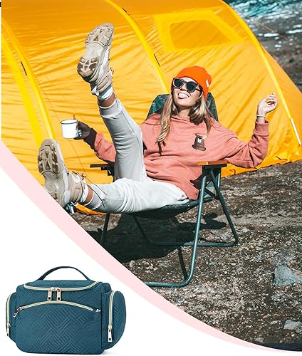 Miniatura 7 de Telena Travel Essentials - Neceser de maquillaje y cosméticos, organizador de maquillaje multifuncional colgante, accesorios resistentes al agua