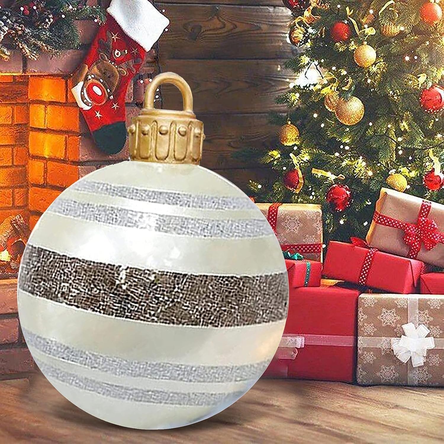 23.6Inch Christmas Inflatables Balls Christmas Outdoor Lawn Yard Decoration Christmas Decorations Ball Ornament for Holiday/Party/Yard/Garden : Patio, Lawn & Garden