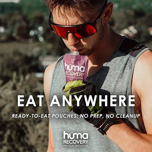 Miniatura 5 de Huma Recovery Protein Smoothie, 6 bolsas, 0.55 onzas de colágeno + bebida de recuperación de suero después del entrenamiento, batido de proteínas
