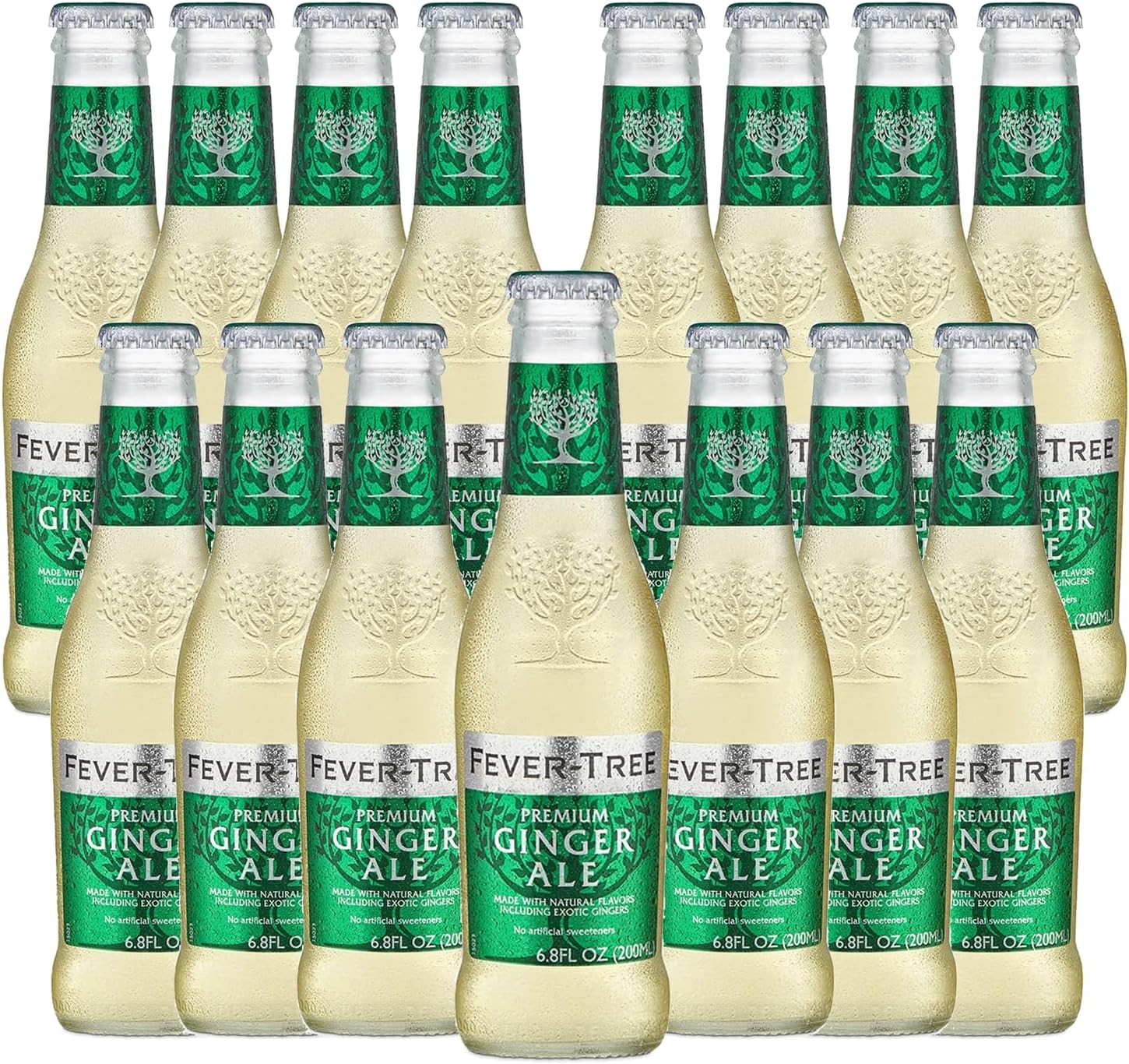 Fever Tree Premium Ginger Ale - Premium Quality Mixer and Soda - Refreshing Beverage for Cocktails & Mocktails 200ml Bottle