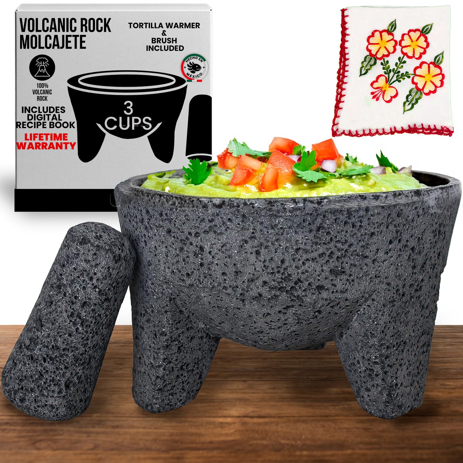 The original Molcajete Mexicano volcanic rock Handmade of Authentic Lava Rock in Mexico - Molcajete de Piedra volcanica - Molcajete Mortar Pestle molcajete bowl molcajete volcanic rock guacamole maker