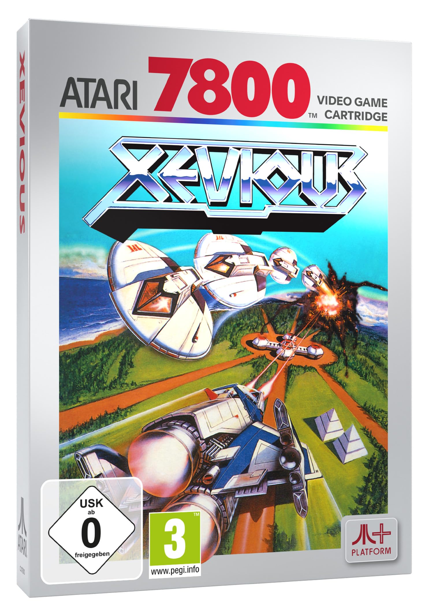 XEVIOUS (compatible with Atari 2600+, Atari 7800+ and Atari 7800 video game systems)