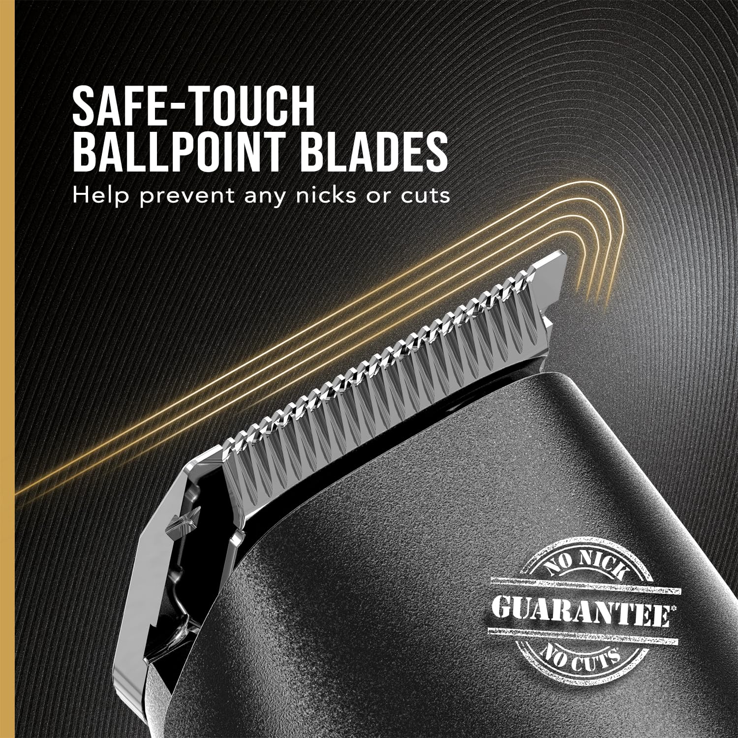 WAHL Manscaper Lithium Trimmer Corpo e Parti Intime, completamente impermeabile, uso bagnato/asciutto, tecnologia Smart Trim LED, lame a sfera Safe-Touch, ricaricabile, nero