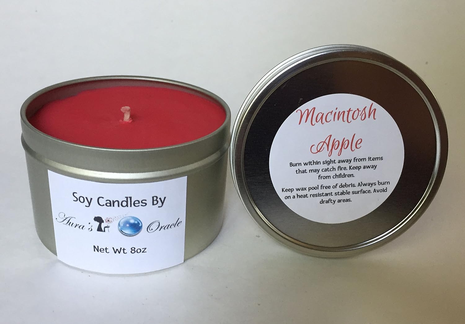 Macintosh Apple 8oz Soy Candle Home & Kitchen