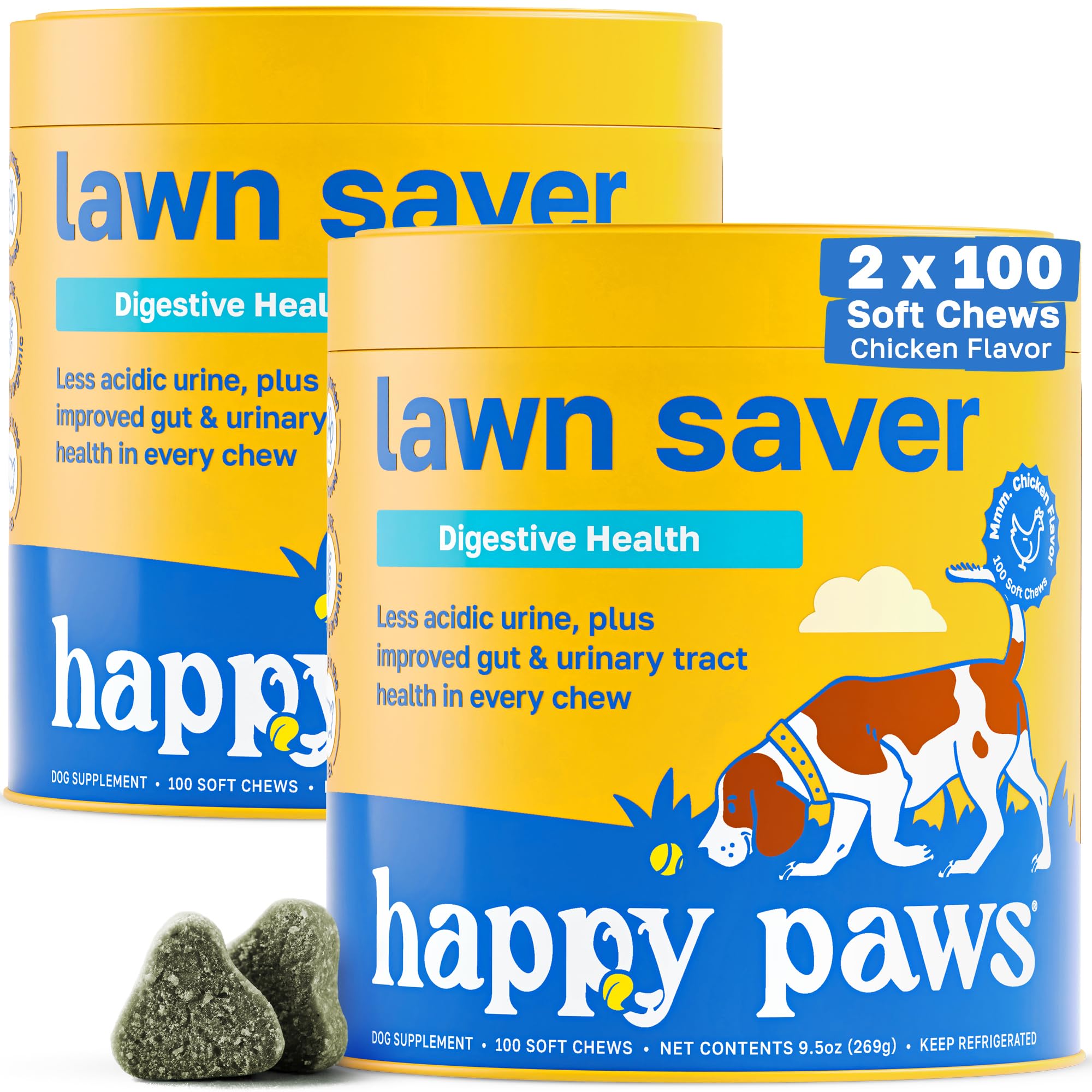 Happy Paws Lawn Saver Supplement, Dog Probiotics, 100 Soft Chews — Amazon image 11