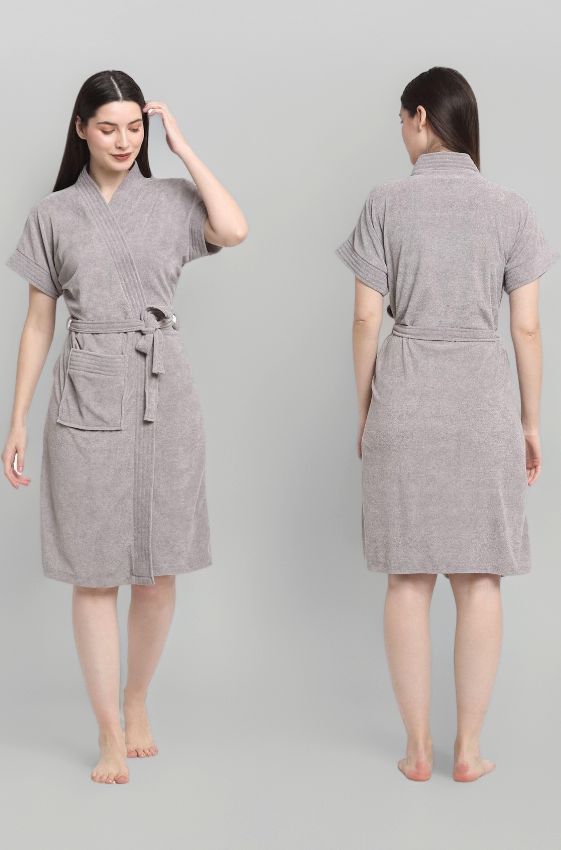 Everyday Bathrobe for Women Micro Terry Robe | Soft and Easy to Absorb & Dry| Unisex Bathrobe