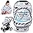 Metplus No Touch Sign Car Seat Cover for Babies, Mom Nursing Covers Breastfeeding Scarf, Multi Use Infant Carseat Canopy for Newborn Carrier/Stroller/Shopping Cart, Baby Shower Gifts for Boy Girl