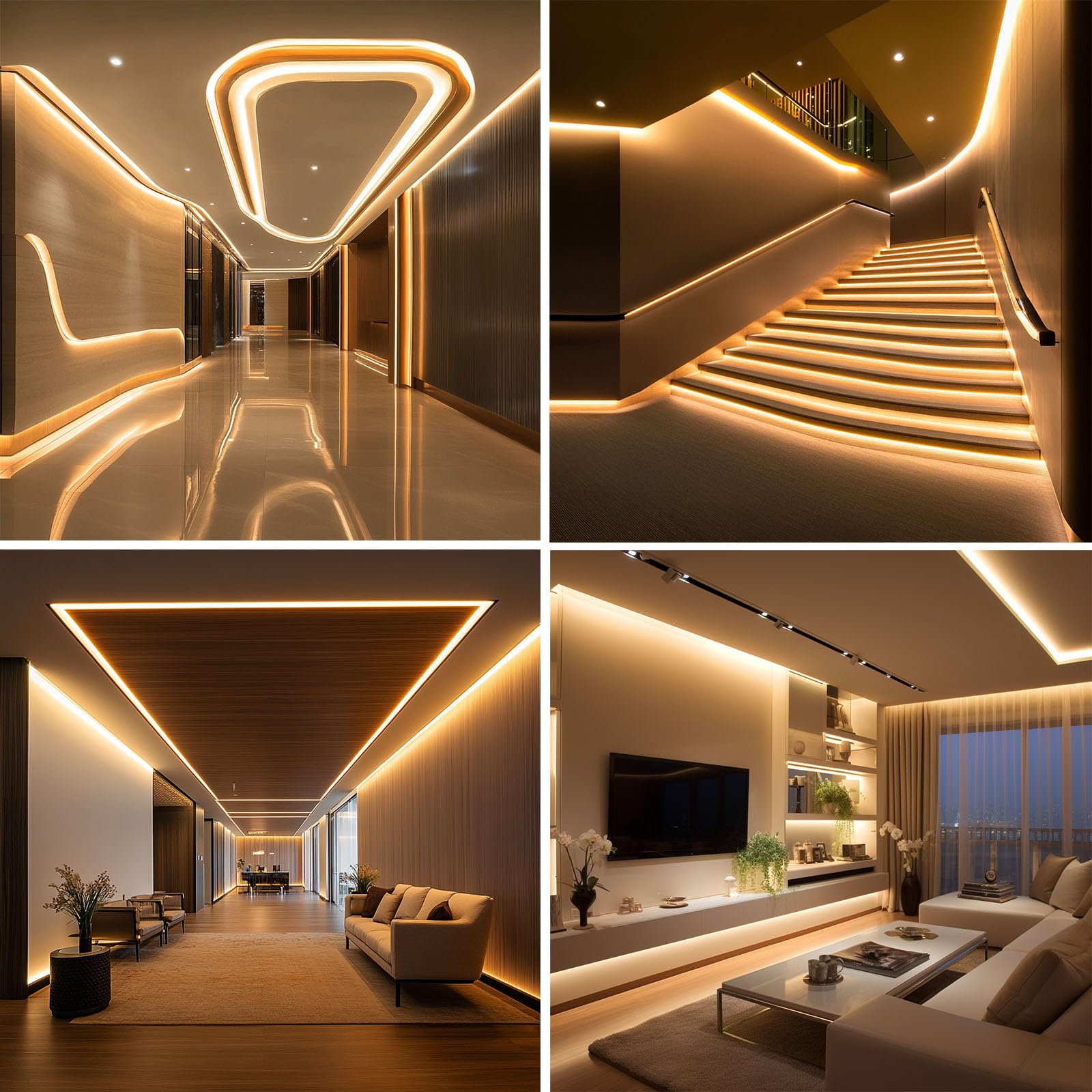 TOPAI Striscia LED COB 20 Metri Bianco Caldo, Strip LED 48V 3000K Alta Luminosità 15000Lm, CRI>93 480LED/M Potenza 160W, Flessibile Larghezza 8 mm Strisce LED Tagliabile Autoadesivo Per uso interno
