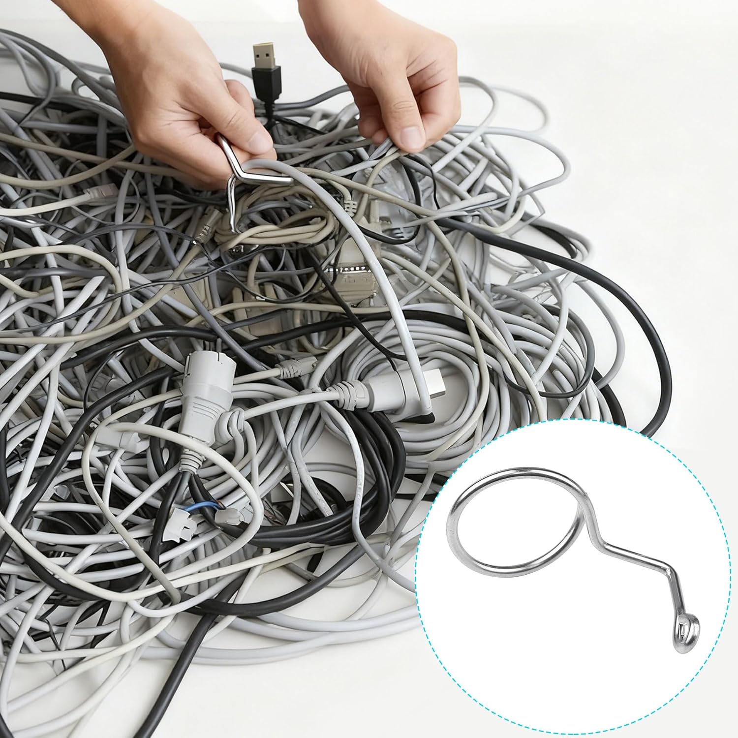 Xadnitu 50 Pieces 2" Diameter Screw Mount Bridle Rings, Heavy Duty Cable and Wire Support, Metal Cable Ring Hangers for Low Voltage Cable Wire Management