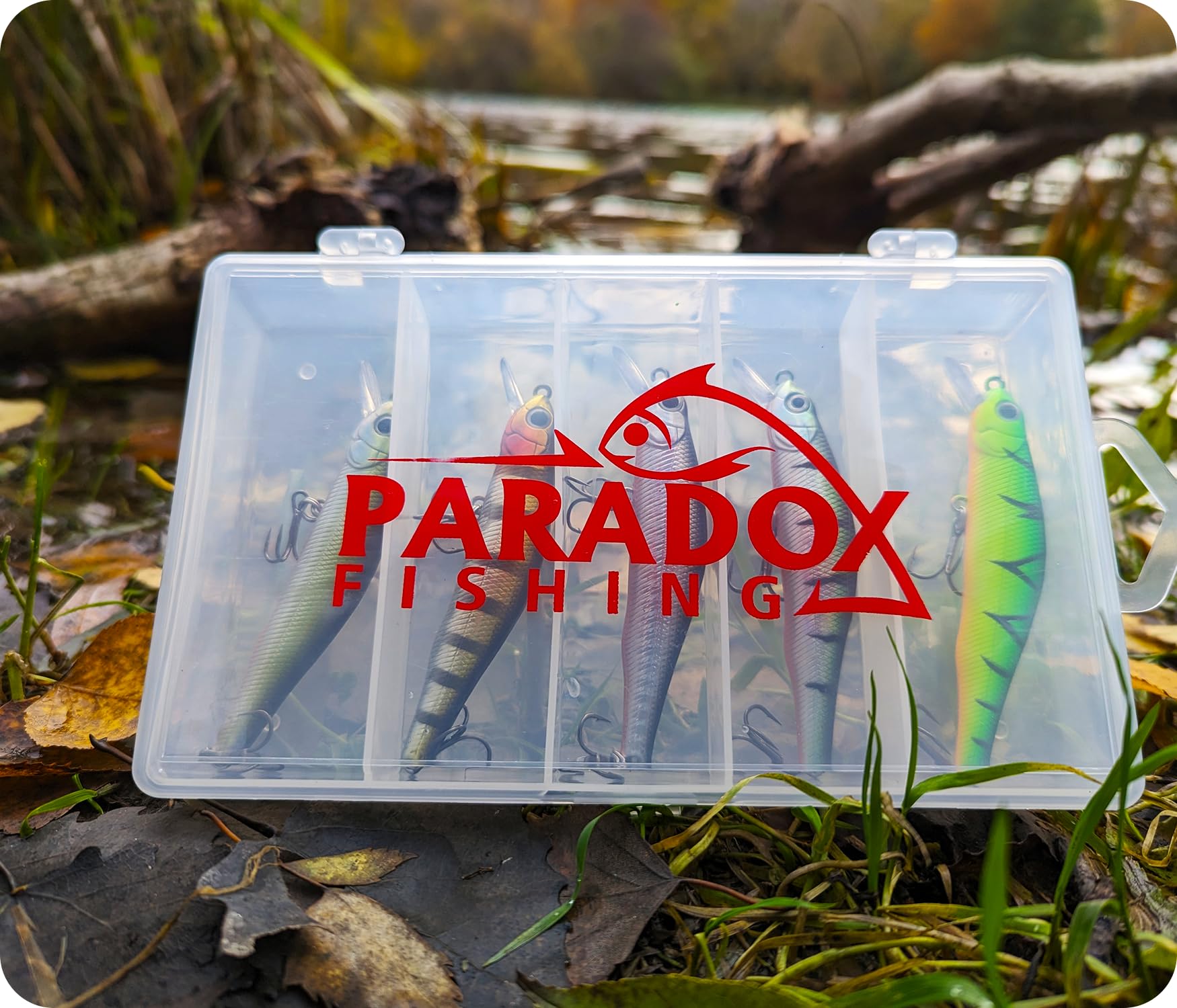 Paradox Fishing Wobler, zestaw 5 sztuk, 8,0 g, 8,8 cm, z pudełkiem na sandacz, okoń
