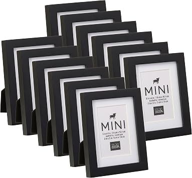 Studio Decor Black Mini Frame with Mat, 12 Pack
