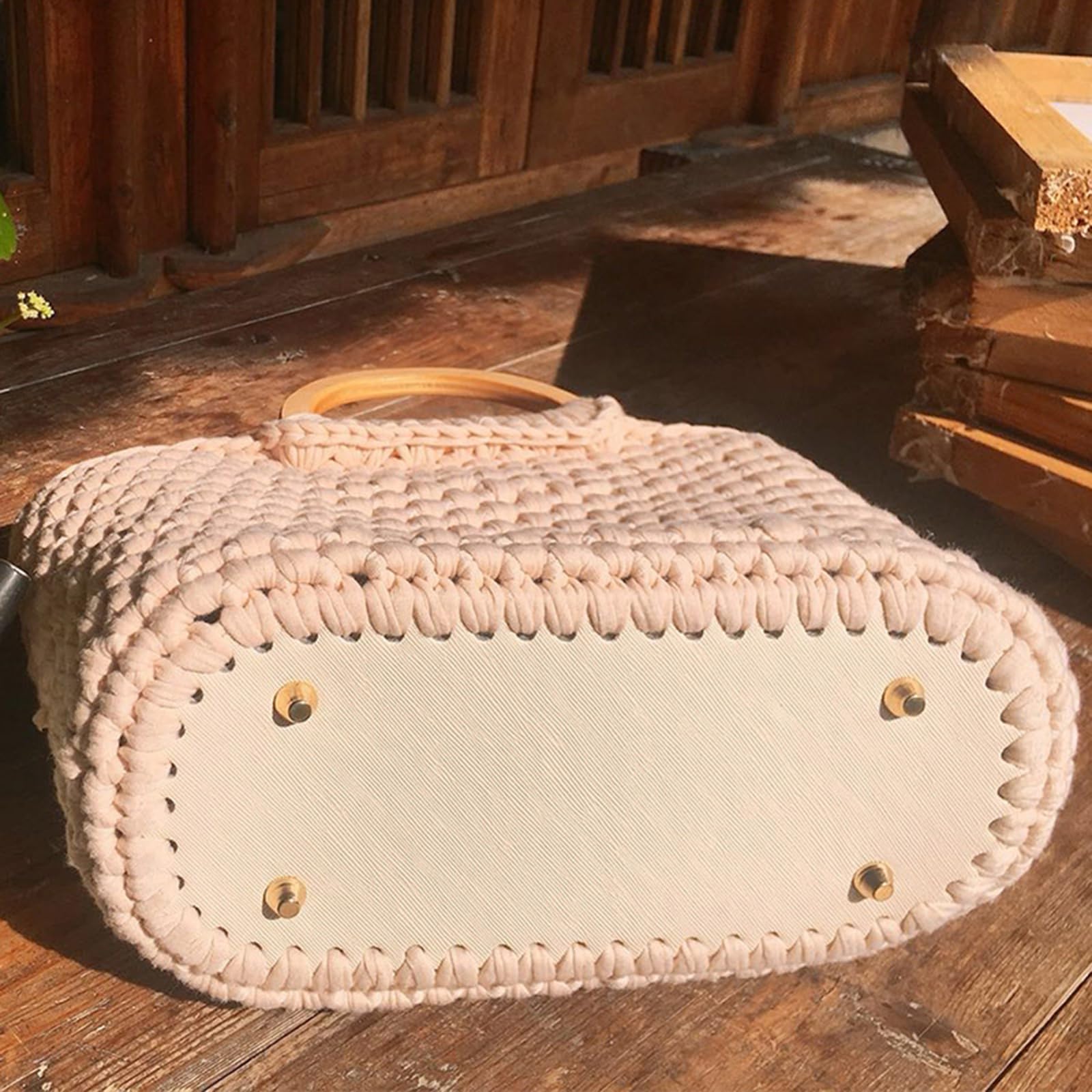LiJuanWang Fondo Borsa,3 Pezzi Fondo per Borsa in Cuoio,22x10 c Uncinetto Fondo Borse in Pelle