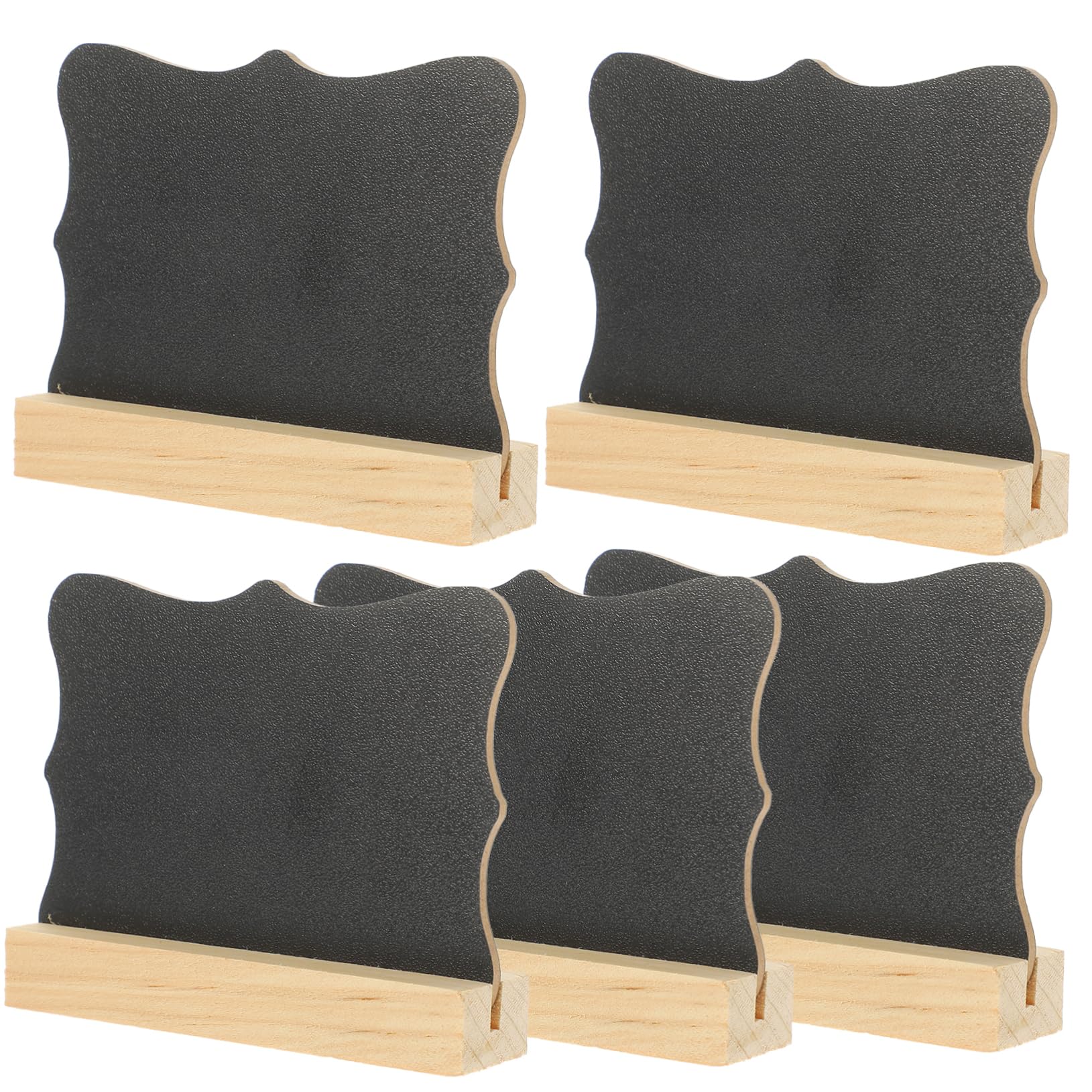 jojofuny 4 Sätze Doppelseitige Blackboard-ornamente Kleine Schreibtafel Tischtafel Mit Ständer Zeichnung Planke Mini-whiteboard Tisch Tafel Kleine Tafeln Hölzern 5 Stück * 4