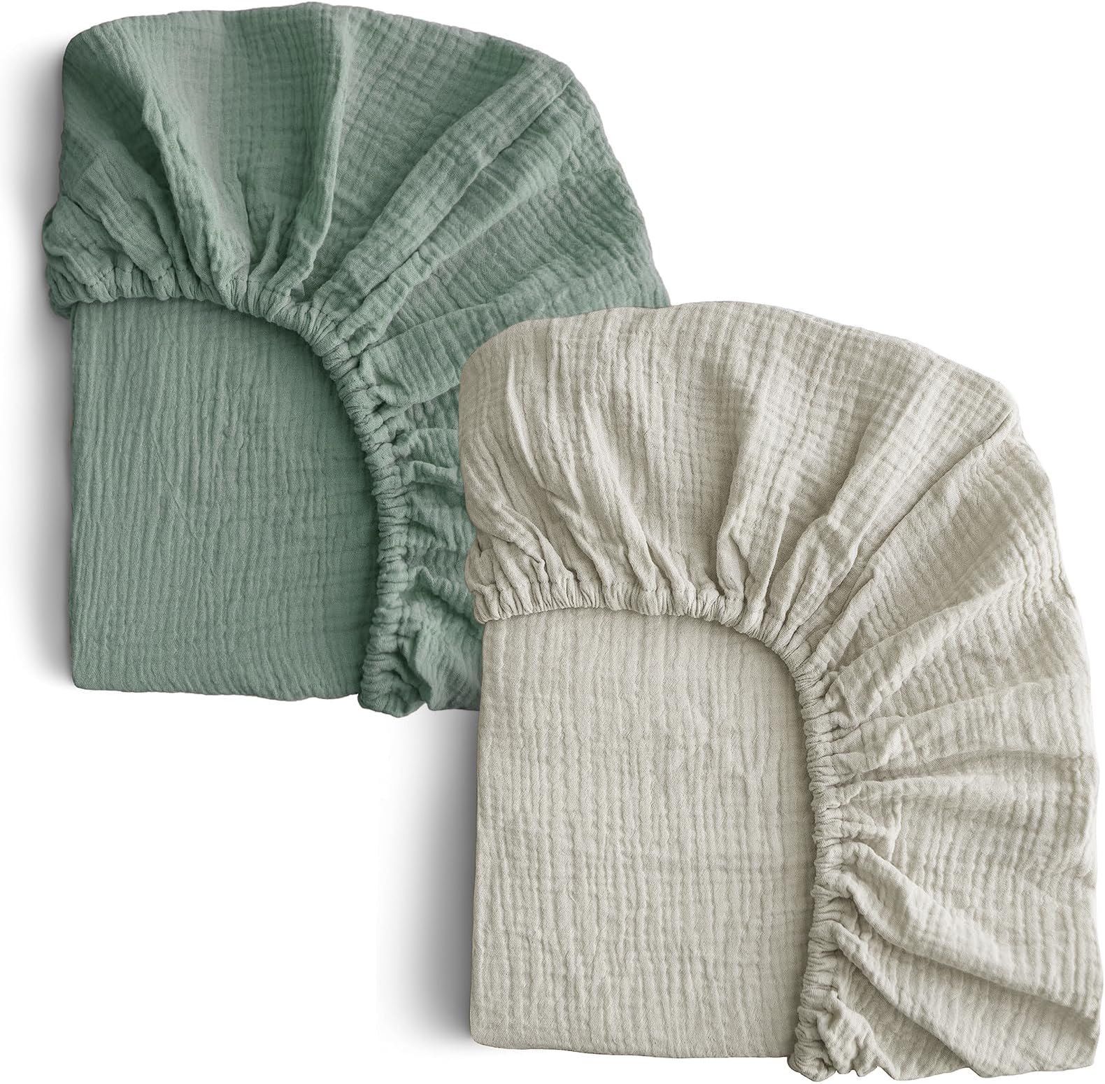 Little Babes 100 Organic Cotton Muslin Crib Sheet Fitted