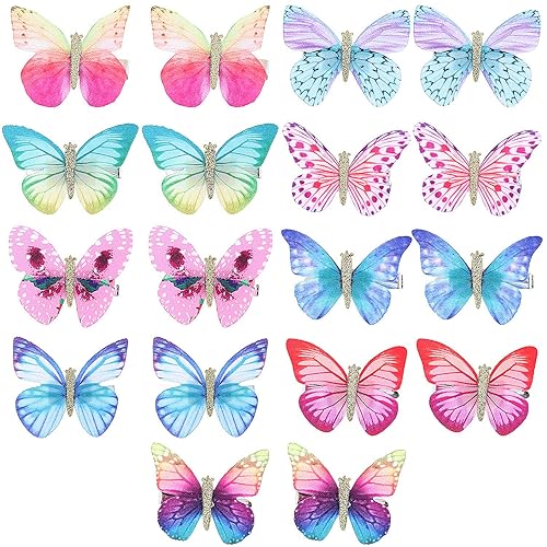 Miniatura 10 de 20 pinzas para el cabello de mariposa, pinzas de mariposa para bebés, niñas y mujeres