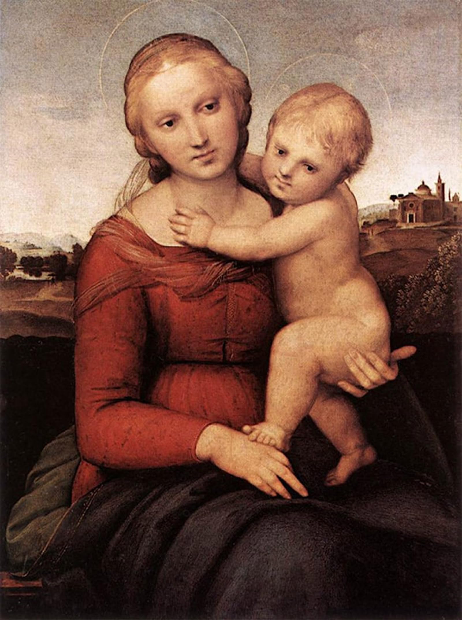 SERENDIPITP Aesthetic Poster Photo Wall Print Retro Picture Lady and Child by Raphael Modern Wall Artwork for Home Decor 60x90cm