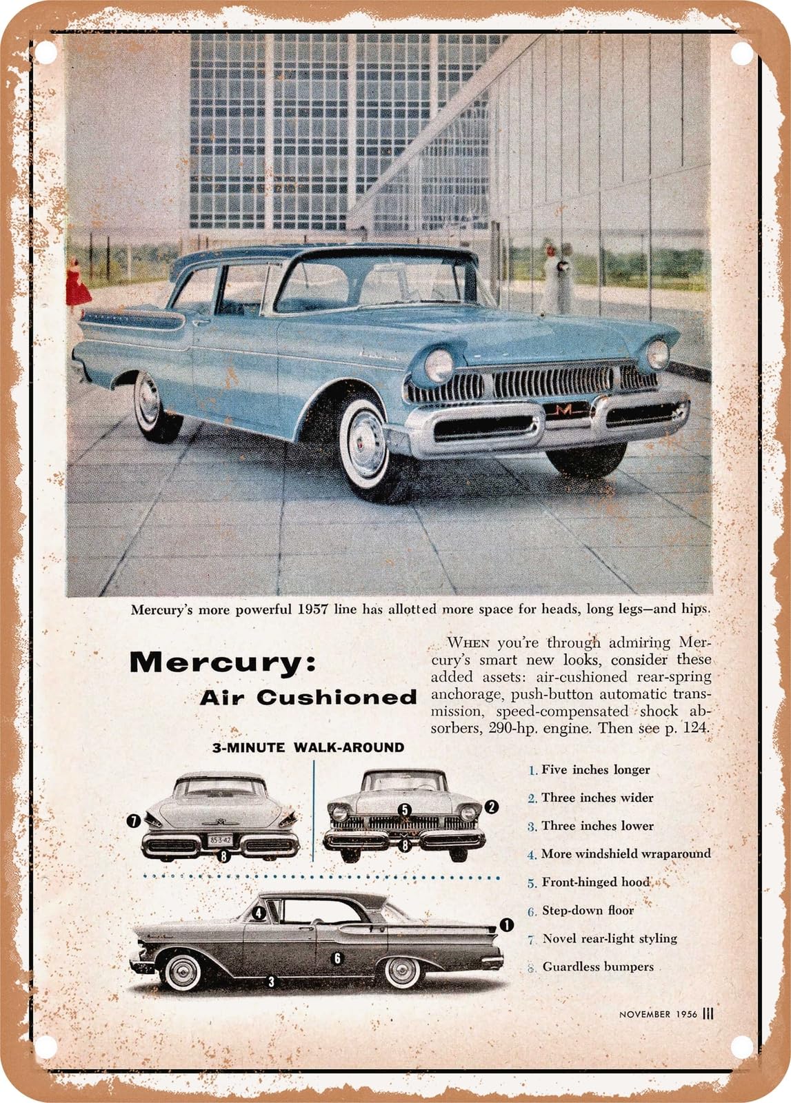 Miaomansenstore Metal Sign - 1957 Mercury Vintage Ad Home Decor