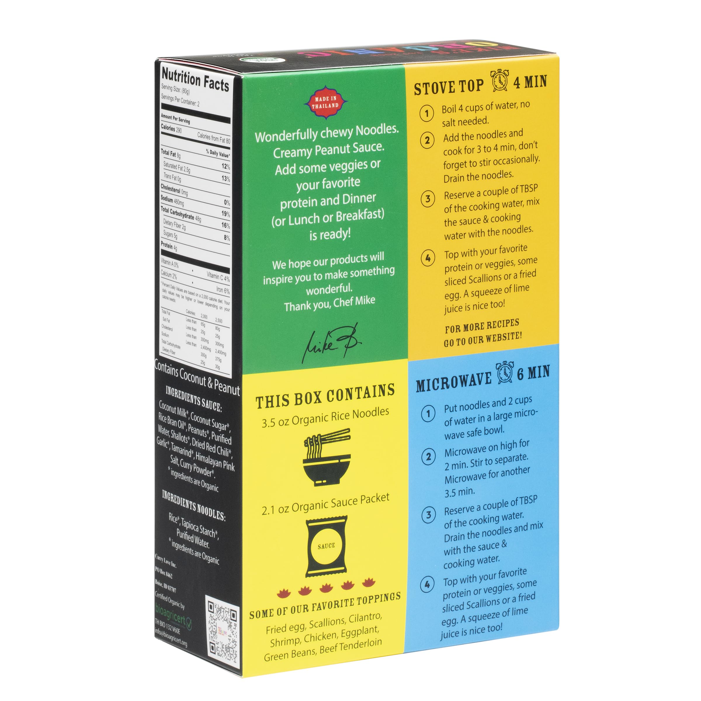 Thai Peanut Sauce Noodle Kit ORGANIC