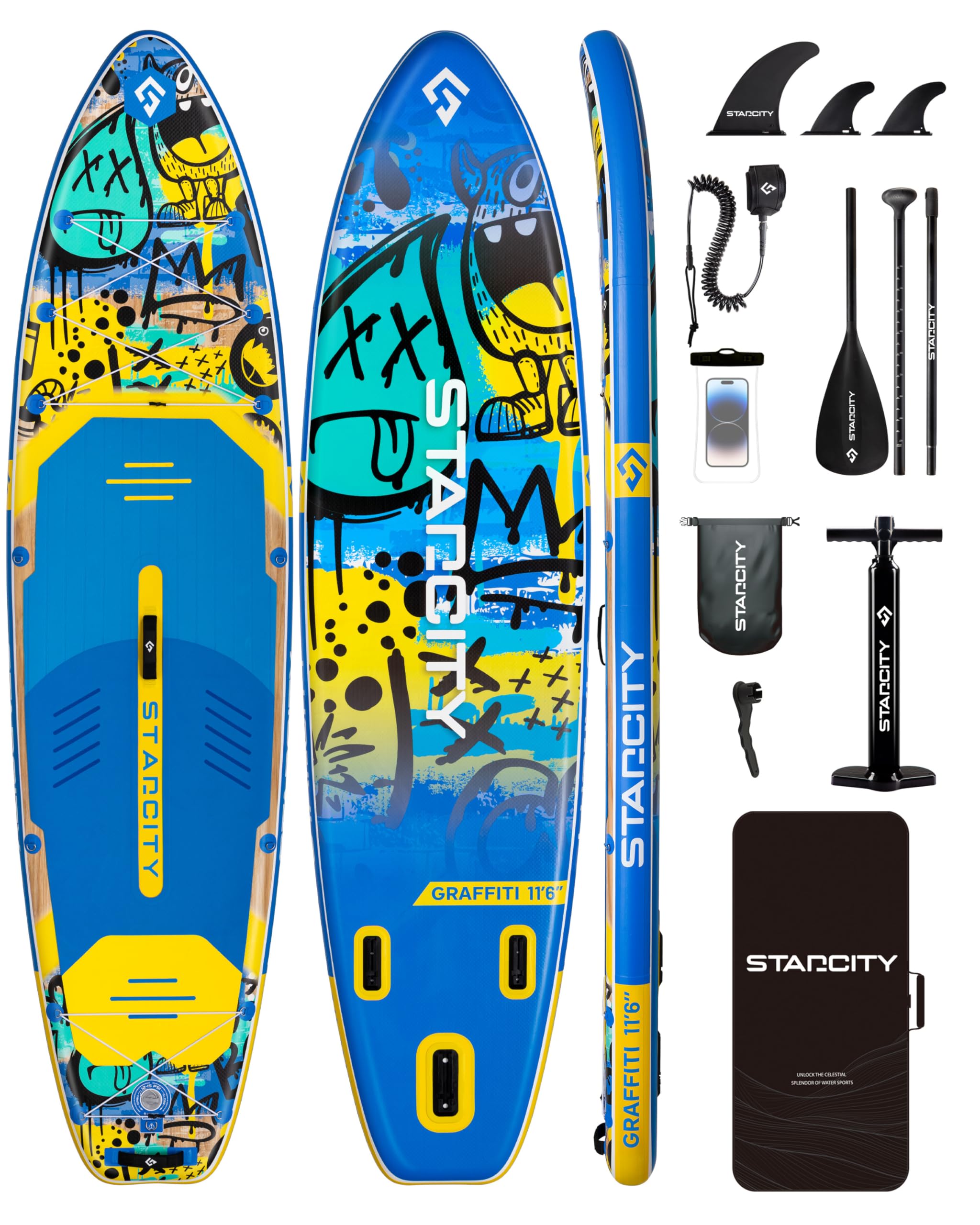 Planche de paddle STARCITY extra large pour débuter sans basculer - 8