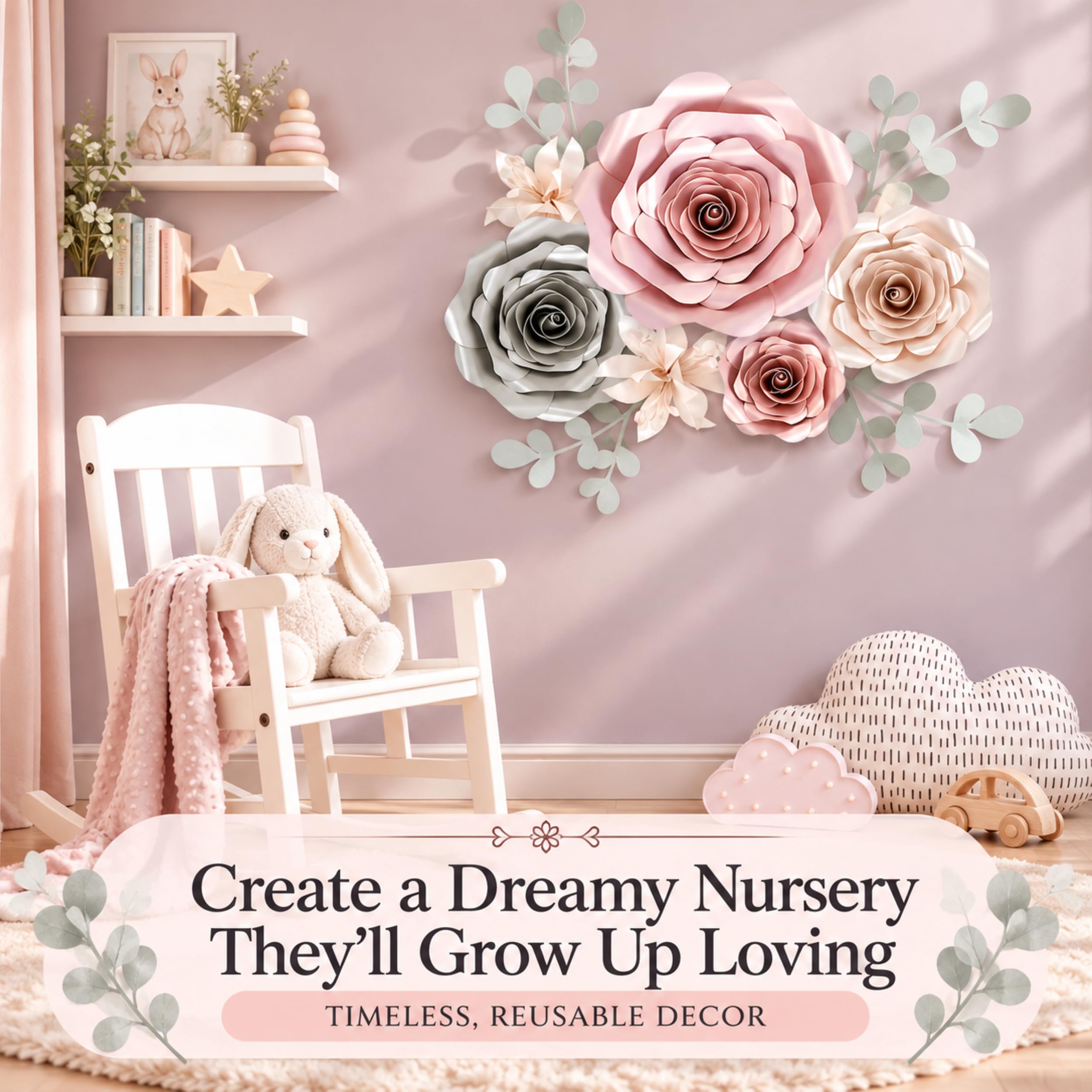 Rainbows & Lilies 3D Paper Flowers - Wall Decorations -6